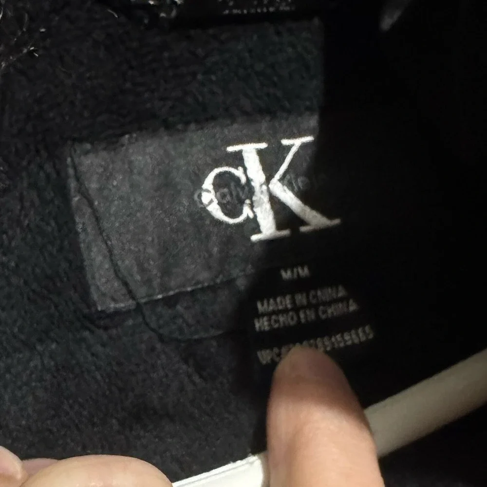 Calvin Klein Black Quilted Down Fulled Winter Puffer‎ Coat Fur Hood Size Medium